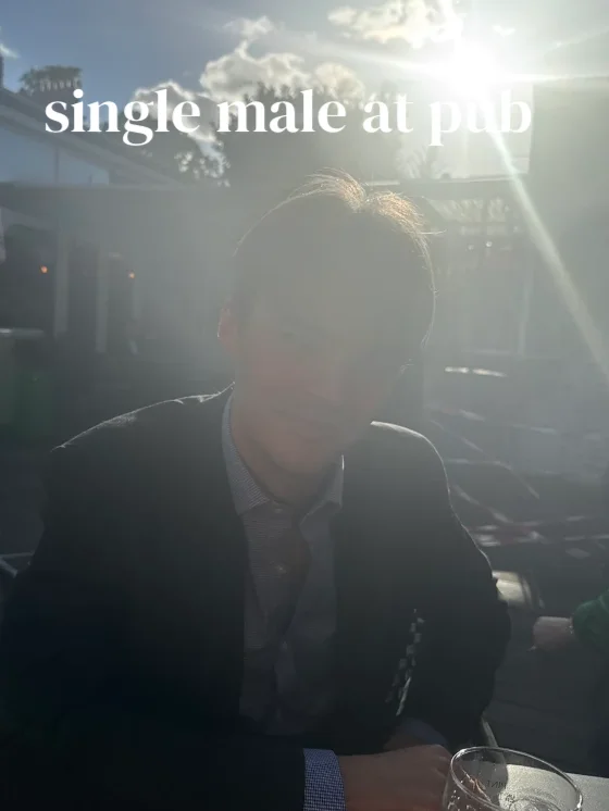 Single male at pub